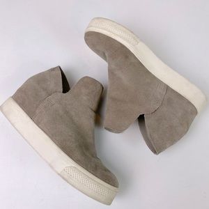 Steve Madden Wrangle bootie sneaker, gray suede, 7